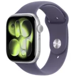 Apple Watch 11 GPS 42mm MEU64 S/M Silver Aluminium Case with Purple Fog Sport Band