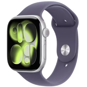 Apple Watch 11 GPS 42mm MEU64 S/M Silver Aluminium Case with Purple Fog Sport Band
