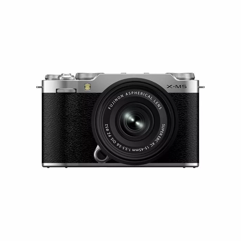 Fujifilm X-M5 Mirrorless Camera with XC 15-45mm f/3.5-5.6 Lens - Silver
