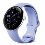 Google Pixel Watch 4 41mm Bluetooth-Wi-Fi Polished Silver with Iris Active Band